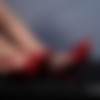 The Tabitha Jane - Red Shiny Shoe And Foot Slave thumb