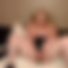 Chubby blonde with BIIIG tits plays with a dildo thumb
