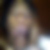 Amateur ebony hottie with amazing eyes sucks until she gets a load in her mouth but she doesn't stop sucking thumb